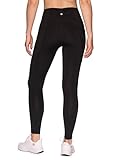 RBX Activewear Women's Workout Legging with Pockets, Full Length Legging for Women Ruched High Rise Waistband Quick Drying S Black