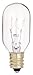 Satco S3907 130V Candelabra Base 25-Watt T8 Light Bulb, Clear