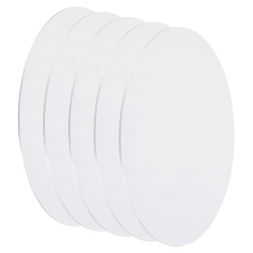 uxcell 5Pcs Aluminum Disc, 6"(150mm) Diameter 0.06"(1.5mm) Thickness Round Aluminum Sheets 1060 Aluminum Circle Plates for Metal Stamping
