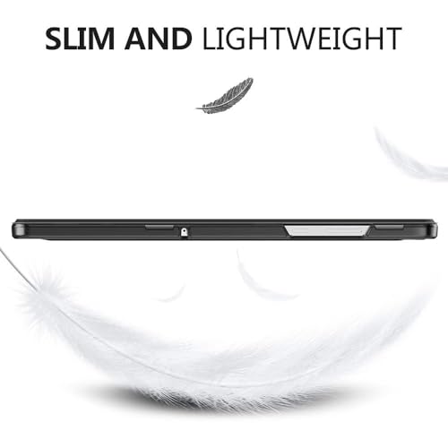 MoKo Galaxy Tab A9 Plus 11インチ 2023用ケース スリム スタンド 保護 スマートカバー ハードPC 半透明バックシェル Tab A9 Plus タブレット (SM-X210/X216/X218) 自動ウェイク/スリープ解除用 ブラック