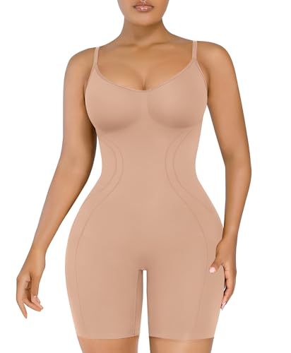 Image of SHAPELLX Shapewear Tummy Control Seamless Bodysuit Waist Trainer Mid Thigh Slim Butt Lift Body Shaper