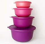  TUPPERWARE TW Aloha Schüssel 1L + 2L + 4L + 7,5L Orange und Beere Farben, Salatschüssel + Kühle Ecke Mint 500ml