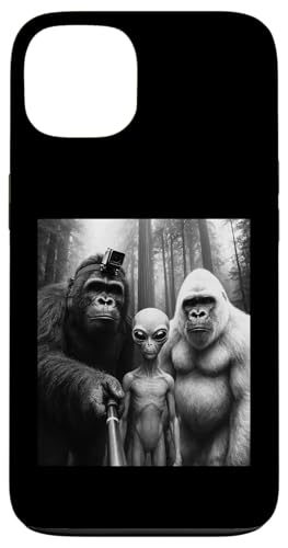 Sasquatch Yeti Alien Selfie, Funny Bigfoot Hiking Vlog Coque pour iPhone 13