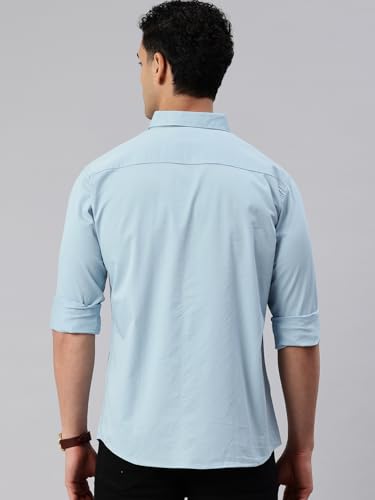 Image of Majestic Man Men's Cotton Slim Fit Solid Casual Shirt