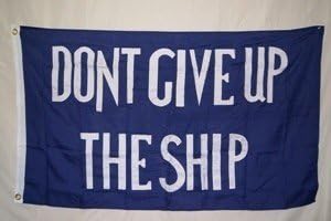 Commodore Perry Dont Give up The Ship Cotton 3x5 Foot