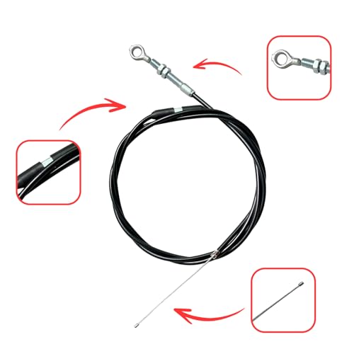 Image of 75 inch Go Kart Throttle Cable Kit Compatible with VM22 VM24 PZ27 Predator 212cc 196cc GX200 GX160 6.5hp Engine Manco American Sportworks Yerf Dog Buggy Go Cart MiniBike Lawn Mower Replacement Parts