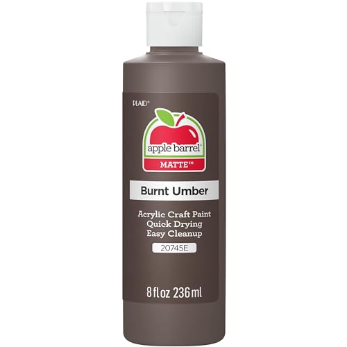 Image of Apple Barrel 20745 Acrylic Paint (8-Ounce), 2075 Burnt Umber, 8 oz- Pack of 1