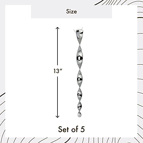 Bird Blinder Bird Deterrent - Bird Reflective Repellent Outdoor Devices - Bird Scare Devices - Window Reflector Deterrents - Wind Twisting Bird Scare Rods - Holographic Devices (12 Inch, Set Of 5) #TOP4