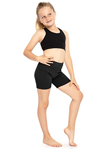 Stretch Is Comfort Girl's Cotton Biker Shorts Black Medium #TOP1