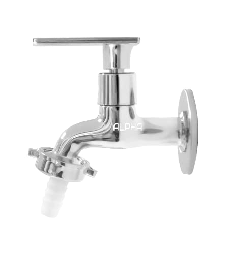 Torneira Para Jardim Tanque Metal Alavanca Cromada 1128 C73 Cor:Prateado