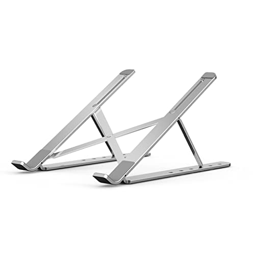 Soporte para computadora portátil de metal elegante estante elevado color plata 2