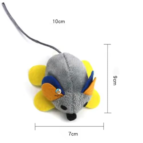 Image of Dog Trust Furry Cat Toy Mice | Interactive Mini Mouse Toys with Feather Tail for Kittens and Indoor Cats | Colorful Soft Fur Mice for Active Play & Hunting Fun