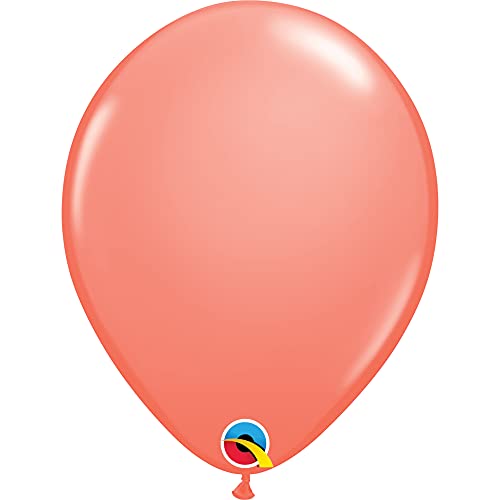 Image of Qualatex 24284 Coral Latex Balloons, 11 inch, Coral, Pack of 100