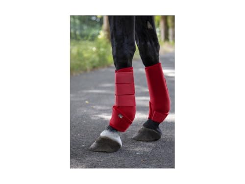 Guêtres HKM rouge taille unique avec coque résistante et ajustement facile - 2