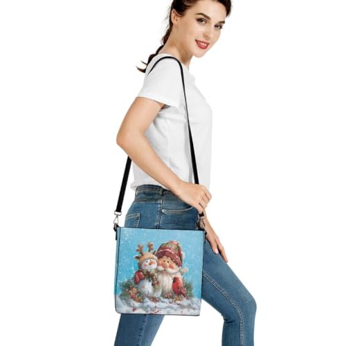 Image of HUGS IDEA Boho Bags for Women Leather Handbag Shoulder Bucket Crossbody Purse