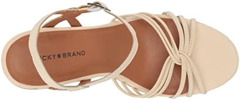 Lucky Brand Women's Ismene Strappy High Heel Sandal Heeled, Vanilla, 8 | Image 4