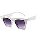 Produktbild Frauen Oversized Spiegel Objektiv Sonnenbrillen,EUZeo Ladies Vintage Retro Glasses Cat Eye PC Sunglasses (White)