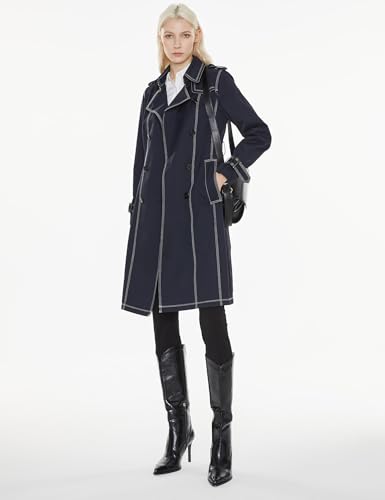 Orolay Women's Mid-Length Trench Coat Double-Breasted Classic Lapel Windbreaker Water-Resistant Belted Overcoat3