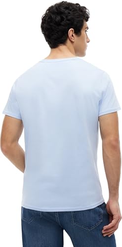 Tommy Jeans Herren T-Shirt Kurzarm TJM Original Slim Fit, Blau (Moonlight Iris), S – Ansicht 2