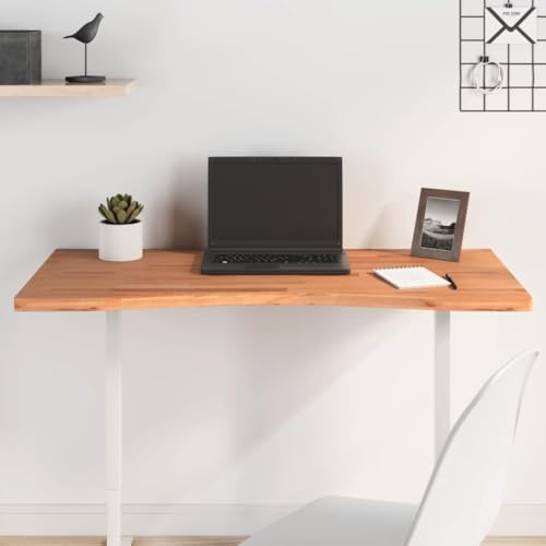 LAPOOH Tablero de Escritorio Madera Maciza de Haya 100x(45-50) x2,5 cm, Tablero de Mesa, Tableros para Escritorios, Tableros para Mesas De Comedor, Encimera Cocina - SPU:356054