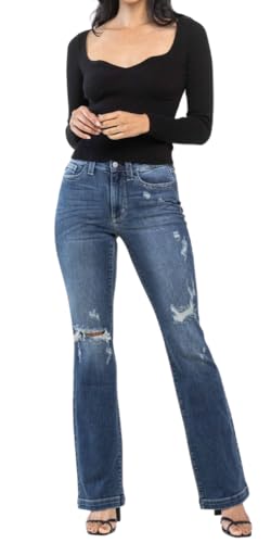 Judy Blue Mid Rise Hand Sand & Destroy Bootcut2