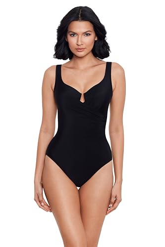 Miraclesuit Women's Swimwear Slimming Escape Underwire Molded Cup Bra Tummy Control One Piece Swimsuit