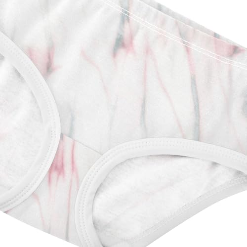 Joisal Cotton Toddler Underwear Floral Aesthetic White Light Pink Little Girl Panties Fun Print Briefs Kids Undies 2t4