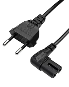 RENGOGA 3M Ersatz Samsung TV Netzkabel Stromkabel C7 Eurostecker für Samsung Fernseher(24",28",32",43",5... 2-poliges Netzkabel für Philips Sony LG Panasonic TV -Schwarz