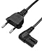 RENGOGA 3M Ersatz Samsung TV Netzkabel Stromkabel C7 Eurostecker für Samsung Fernseher(24",28",32",43",5... 2-poliges Netzkabel für Philips Sony LG Panasonic TV -Schwarz