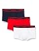 Produktbild Emporio Armani Underwear Herren Multipack-Monogram 3-Pack Trunk Badehose, Blau (Marine/Rosso/Bianco 66535), X-Large (Herstellergröße:XL)