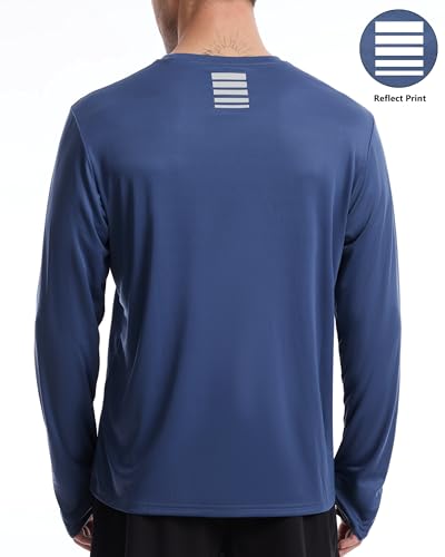 Roadbox Men's UPF 50+ UV Sun Protection Shirts, SPF Long Sleeve Lightweight Water Swim Rash Guard for Fishing Running Hiking2