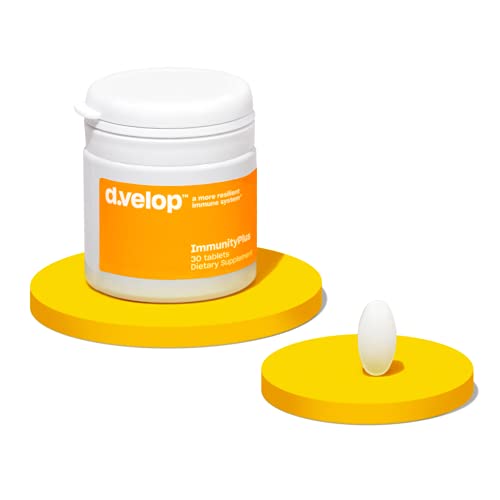 d.velop Vitamin D ImmunityPlus â€“ 30 Tablets, 20 mcg (2400 IU) â€“ Vitamin D Supplement w/ Zinc and Vitamin C - Immune Support â€“ 3X Faster & More Effectiveâ€  â€“ Clinically Tested - Zinc and Vitamin D