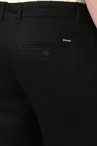 Image of Peter England Men's Straight Fit Mid Rise Chino Casual Trouser with Premium Dobby
