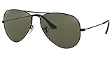 Ray-Ban RB 3025 Sunglasses, Black Frame/Crystal Green Polarized 55 mm Lenses, RB3025-002-58-55