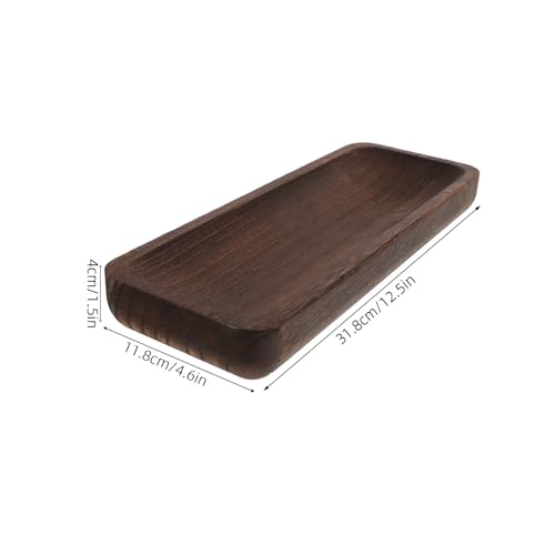 Bandeja decorativa de madera marrón rectangular rustica para mesa 3