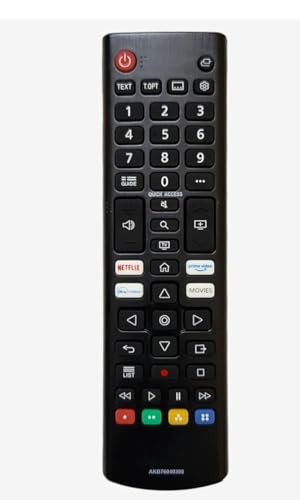Image of Universal Remote Compatible for LG Smart LED TV AKB76040308 (Your Old Must be Exactly Same) Controller (Black)