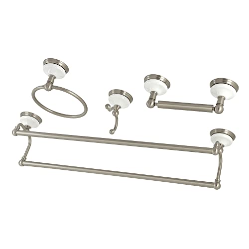 Kingston Brass BAK1113478SN Victorian 4-Pieces Dual Towel-Bar Bathroom Hardware Set cover