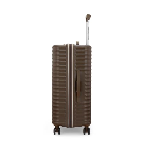 Image of American Tourister Travix | Check-in Trolley Bag (67 cm) | 360 8 Wheel Travel Luggage | Hard Case Polycarbonate Suitcase | Recessed Combination Lock | Coffee