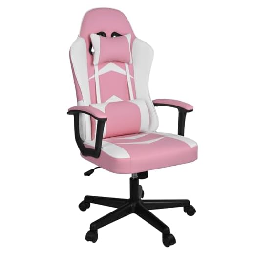 T-LoVendo - Silla Gaming para Videojuego u oficina. Con cojín lumbar y cervical. Ergonómica. Regulable en altura y reclinable