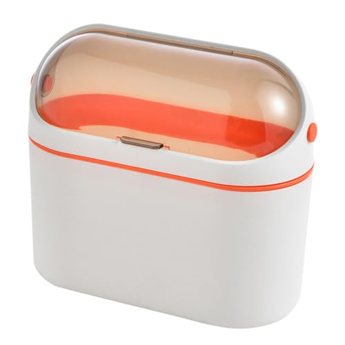 WEKAMOS Contenitore per Rifiuti Domestici da Tavolo Coperchio Ribaltabile, Cestino Compatto Appeso per Cucina e Bagno, Adatto a Risparmiare Spazio in Ambienti Interni