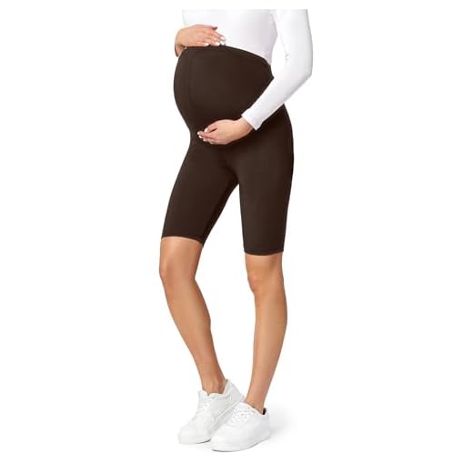 Be Mammy Leggings Premaman Corti 04(Marrone, XL)