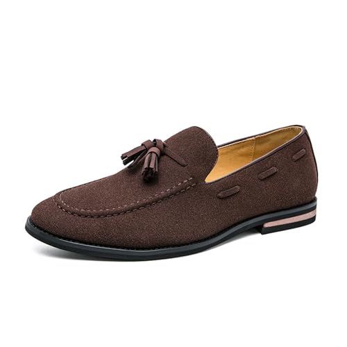 Hommes Daim Chaussures De Conduite Fait Mocassin Chaussons Loafers,Marron,39 EU