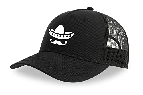 Casquette de camionneur Cinco De May en coton noir idéale pour festivals et outdoor