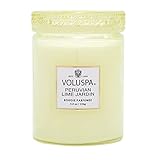 Voluspa Peruvian Lime Jardin Candle | Small Glass Jar | 5.5 Oz. | 50 Hour Burn Time | Hand-Poured Coconut Wax + All Natural Wicks for a Clean Burn | Vegan | Poured in The USA