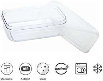 Lustroware 3 Set, Micro Clear Kitchen Pantry Food Storage Container Set with Lid, Shatterproof, BPA Free, Dishwasher, Microwave Safe Canister, Fridge Refrigerator Organizer (1.0qt / 1.4qt / 2.3qt)