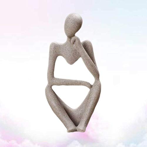 BESPORTBLE Estátua do Pensador Abstrato Figura Humana Escultura Ornamento Moderno de Mesa para Decor