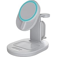 OtterBox Supporto di ricarica 3 in 1 per MagSafe, stazione di ricarica per iPhone, AirPods e Apple...