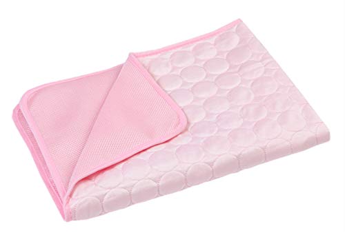 BODISEINT Kylmatta för hund, is, silke, självkylande husdjurskudde, kylfilt för hundar, katter, sommar, husdjurslåda, dyna, sovsängsmatta för kennel, bilstolar, utomhusresor (XL: 99 x 150 cm, rosa)