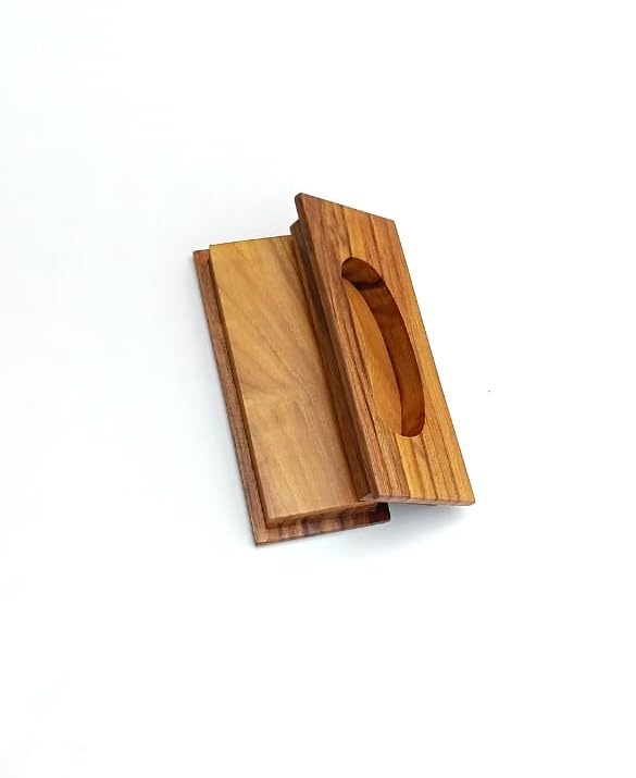 Interior HUT 3 Wooden Cabinet Door Handle Concealed Pull Handle for Sliding Door Cabinet Drawer Furniture Handle Wooden Grip Hardware (6 Inches) (1 Pair)-image-18