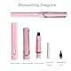 DaiUni 4 Stück Ewiger Bleistift, Tintenloser, Metall Tintenlose Bleistifte, Tintenloser Bleistift mit Radiergummi, Endloser Bleistift, mit 4 pcs Wechselkopfm
